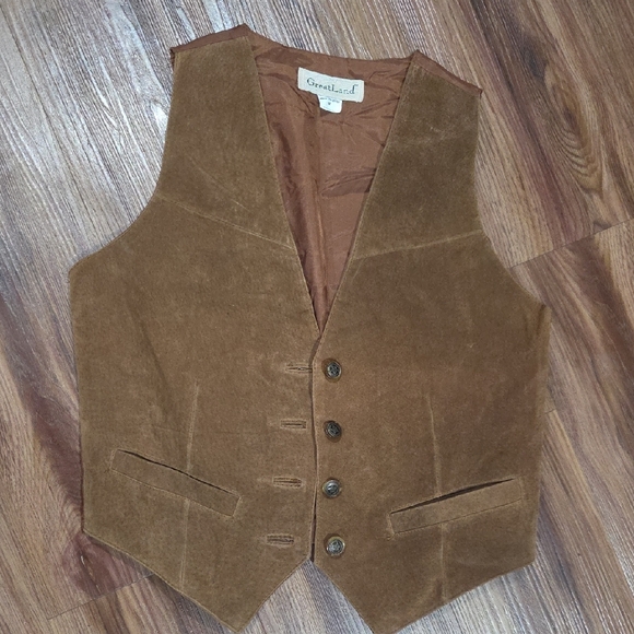 Vintage GreenLake Men's Brown Vest Size Medium - Picture 1 of 6